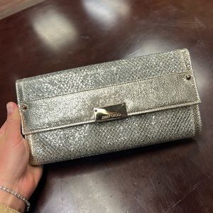 Jimmy Choo Mills Gold Sparkle Clutch